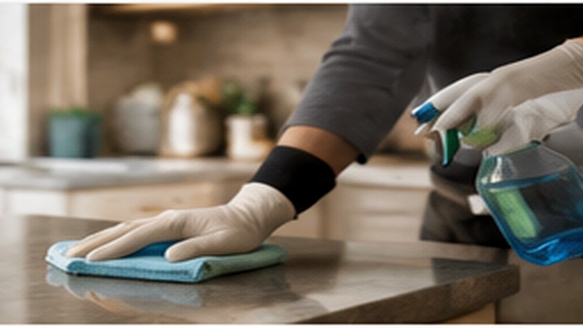 Professional one-time house cleaning in a modern Ottawa kitchen